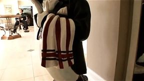 Dark Slut gets her white twat and black beaver slammed by two big black and white cocks