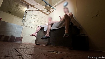 Naked Sauna Fun With My Friend Hot redhead girl with her tight anal vs my big 9inch dick