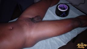 ebony wax lady milks customer