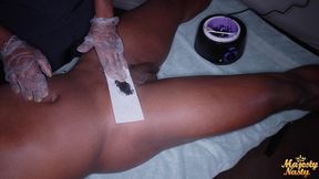 ebony wax lady milks customer
