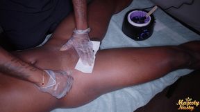 ebony wax lady milks customer