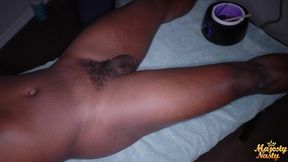 ebony wax lady milks customer