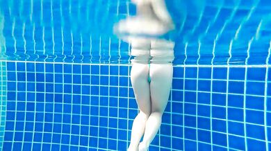 This Blonde Made Me Cum in a Public Pool!