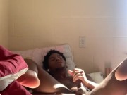 St8 Guy Jerks and plays with hole in College Dorm(CUMSHOT)(GETS CAUGHT BY ROOMMATE)