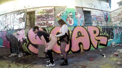 I dominate my husband in an abandoned pool