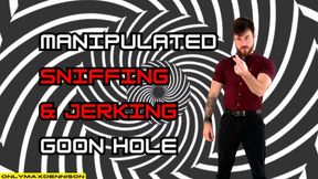 manipulated sniffing & jerking goon hole