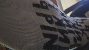 Chrissy candid socks under table pt2