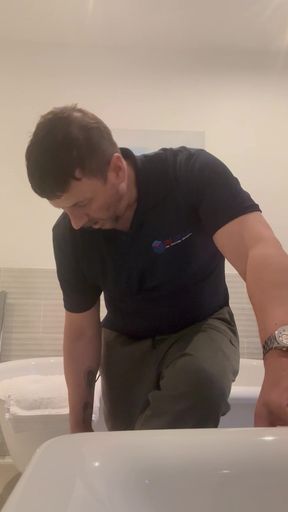 Horny Man in the Bathroom