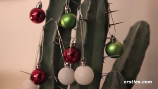 Ersties - Three sexy girls have kinky fun with toys during Christmas Secret Santa