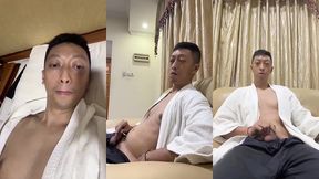 jerkoff in robe