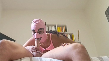 How much I love dressing like a slut, sucking cock and taking his cum in my mouth