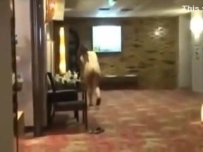Jap Cuckold Busted in Hotel Hallway