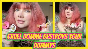 Cruel Domme Destroys Your Dummy Collection