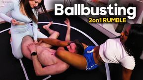 BALUSTING RUMBLE: We Destroy His Balls in Mixed Wrestling Fight | MahoganyQen