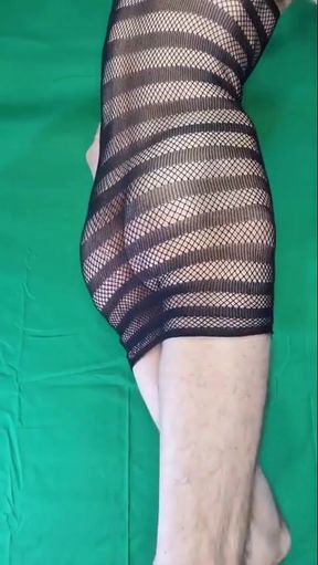 Fishnet Dress with and Without Some Panties