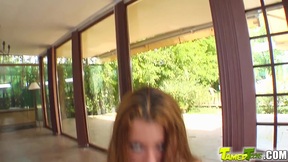 Teen squirts all over from shaft fucking action