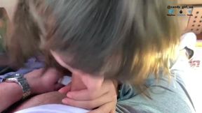She Sucks This Uncut Cock