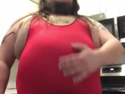 380 lb gainer:  singlet show off and shake chug