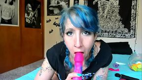 Slow Sensual Blowjob and Orgasm from Sexy Tattooed CamGirl