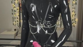 Role Play - Hung Latex Domme Orders You Around