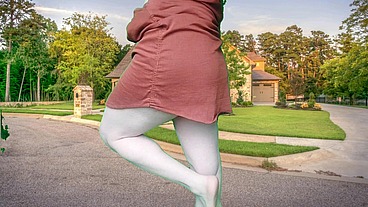 Big White Sissy Ass Crossdresser Slut Twink Gay Fem Boy Lady Boy Emo Style Flowered Sexy Dress