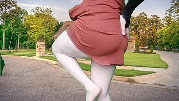 Big White Sissy Ass Crossdresser Slut Twink Gay Fem Boy Lady Boy Emo Style Flowered Sexy Dress
