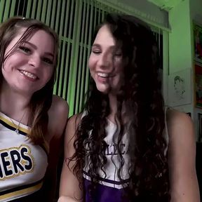 21yo cheerleaders get their pussyfucked in 3some POV