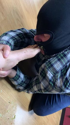 He Takes His Meal Thanks to My Feet...