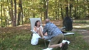 best outdoor sex ever!! beautiful cum swallowing milf candi annie