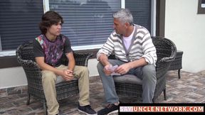 SayUncleNetwork.com - Stepsons forbidden hardcore threesome pounding with daddy's raw
