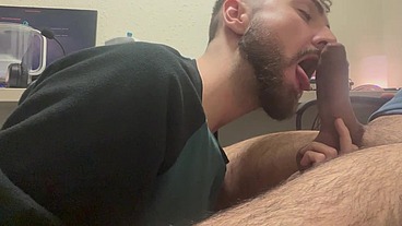 sucking my friend thick dick