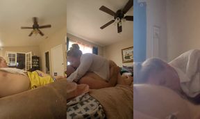 Choking Hubby while CUMMING on his DIck then I suCK all the CuM OUT