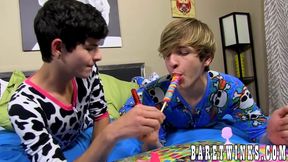 Lollipop sucking leads Coby Klein and Jacob Grant to hot sex