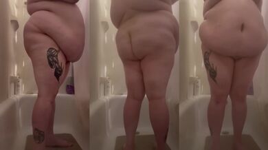 Step sis big tits gleaming in the wet shower show
