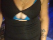 She loves to eat food every time after we fuck (sexy slutty dress)