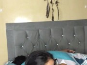 Naughty goddaughter enters my godfathers' bedroom and starts touching her body in her sexy lingerie.