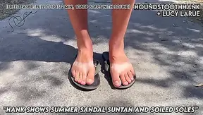 Hank Flaunts Sun-Kissed Sandals & Dirty Barefoot Heat – NaughtyNylons 18+
