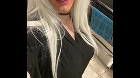 Platinum Blonde Crossdresser After Date
