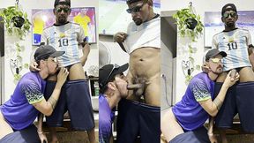 o machos mandraque casados foram assistir o fogo do brasil x agentina e acabou com muita putaria e orgia