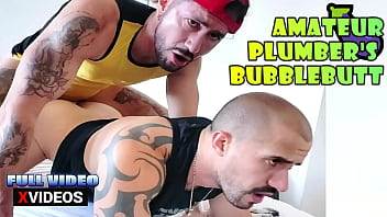 Big Strong &amp_ Bottom Plumber-Man - Don&rsquo_t U Just Luv It When Ur Plumber Has a bubble butt! - Hunky plumber banged closeup by a guy jock - Hot plumber anal fucked bareback - with Alex Barcelona