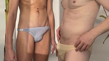 2 Curious Roommates Showing on Cam Their Tiny See-through Briefs