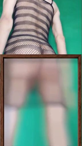Fishnet Dress with and Without Some Panties