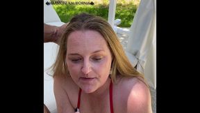 harmoni kalifornia cuckolds her husband poolside with the black bull experience