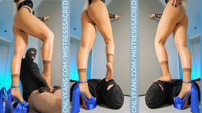 Mistress Sacred - Ball Squeezing & Nylon Foot Gagging