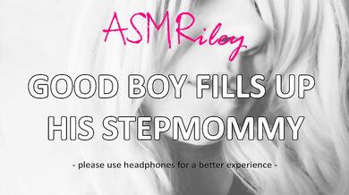 Good boy fills up his stepmommy while she gushes for more
