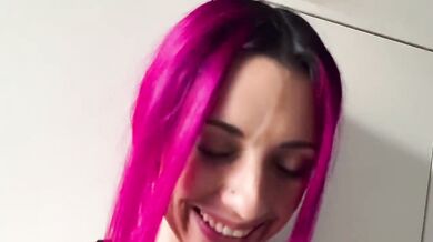 Fitness girl thanks you with wild sex on the floor after you helped her with training