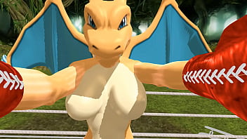 Femdom Pokemon POV: Curvy femme dominates muscular guy in bondage