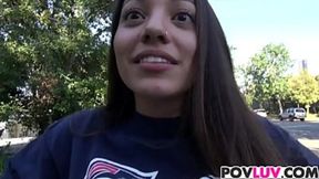 Slim chick gets sucked by a big cock&#x1F346;