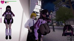 [Hentai Game][3D]Secrets of Exposure,jirai girl part 1 randomly having sex in the square