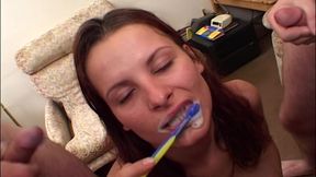 Massive knockers hottie getting multiple loads in her mouth